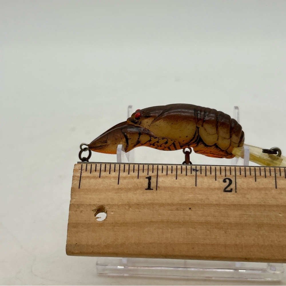 Vtg REBEL CRAWFISH Crankbait Fishing Lure 2” 0.3oz Big Bass Fishing Lure - Picture 2 of 14